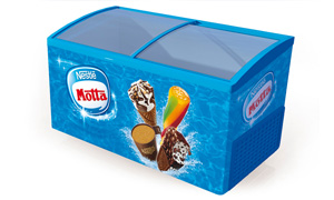 Freezer orizzontale in uso in Svizzera