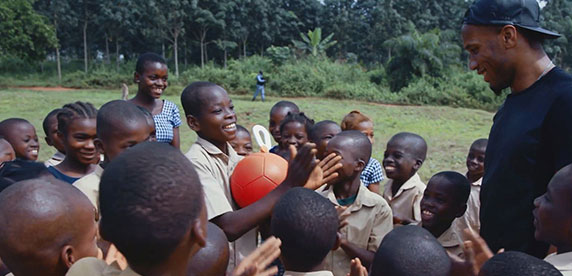 Didier Drogba in school