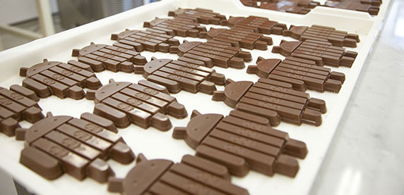 Kit Kat Android Produzione